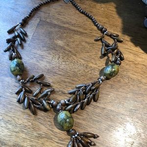 Wood beads necklace